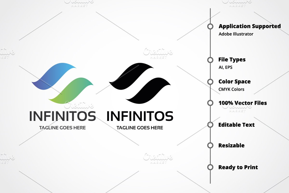 Infinitos Logo, a Branding & Logo Template by Design_Planet