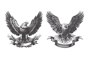 vintage eagle emblem. bird retro, an Animal Illustration by Stock-Smart-Start