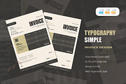 Typography Simple - Invoice, a Print Template by AQR Studio (Thumbnail 1 of 2)