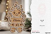 Personalized Gingerbread Ornaments, a Decorative Illustration by svgocean (Thumbnail 4 of 14)
