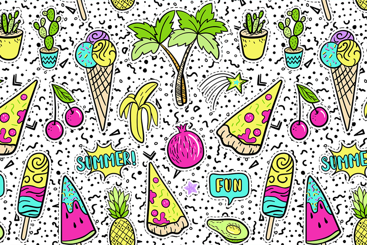 100+ Funny patches + 36 patterns, a Pattern Graphic by Midstream (Photo 5 of 10)