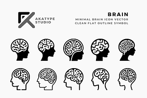 Brain Icon Vector, an Icon by Akatype Studio