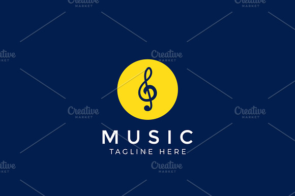 Note Music Logo Design preview 2
