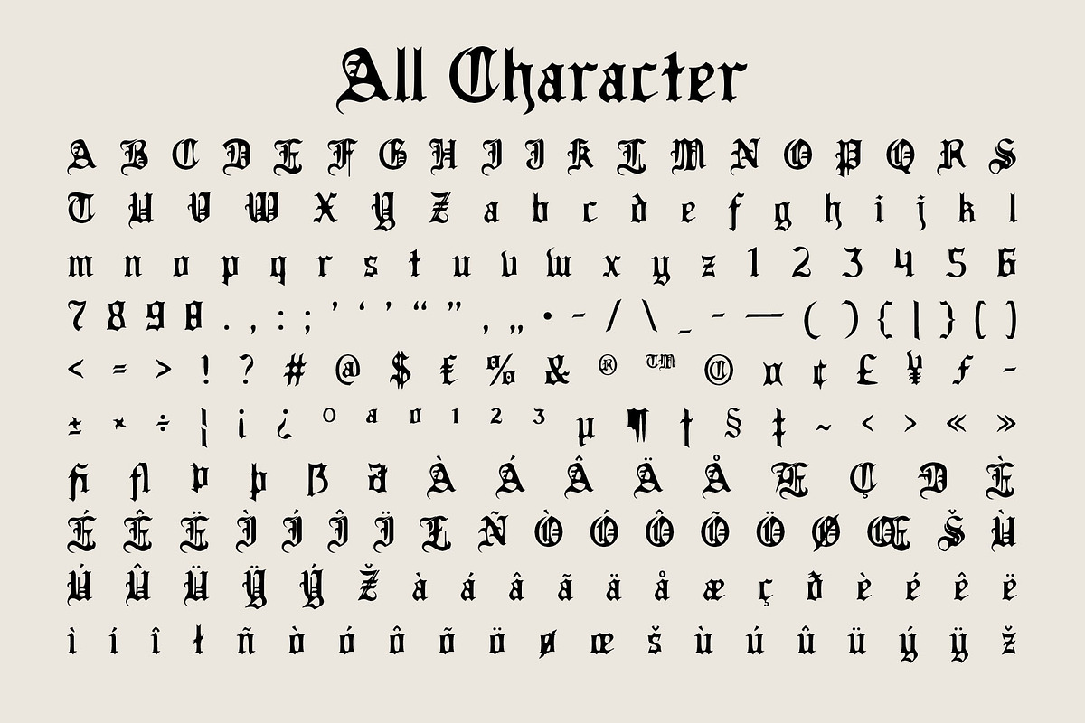CS Rubeus Drawn, a Blackletter Font by Craft Supply Co. (Photo 8 of 8)