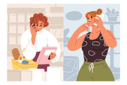 People call and talk on phone set, a Person Illustration by Good Studio (Thumbnail 3 of 7)