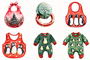 Christmas Baby Clothes Clipart, an Illustration by OK Design (Thumbnail 5 of 5)
