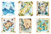 A Treasure Map Clipart PNG, an Illustration by SinaCreation (Thumbnail 4 of 5)