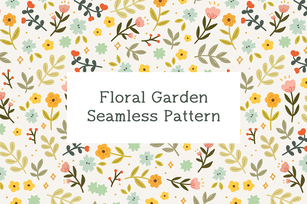 Floral Garden Seamless Pattern, a Pattern Graphic by Minna May Design (Photo 1 of 2)