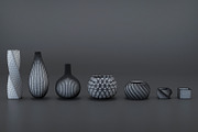 White/Black vases collection, a Furniture 3D Model by RC graphics (Thumbnail 3 of 24)