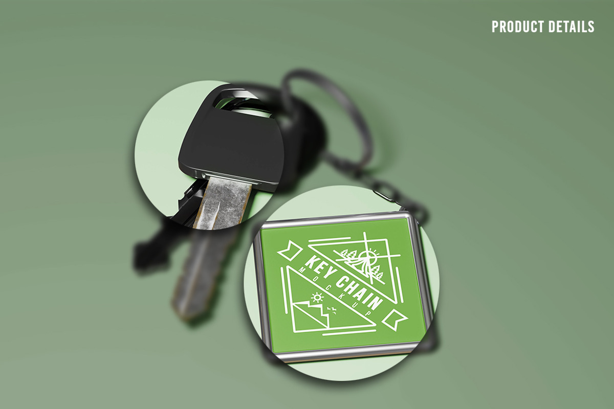 Key Chain Mockup, a Merchandise Mockup by Artlogs x Modaldesain (Photo 4 of 5)