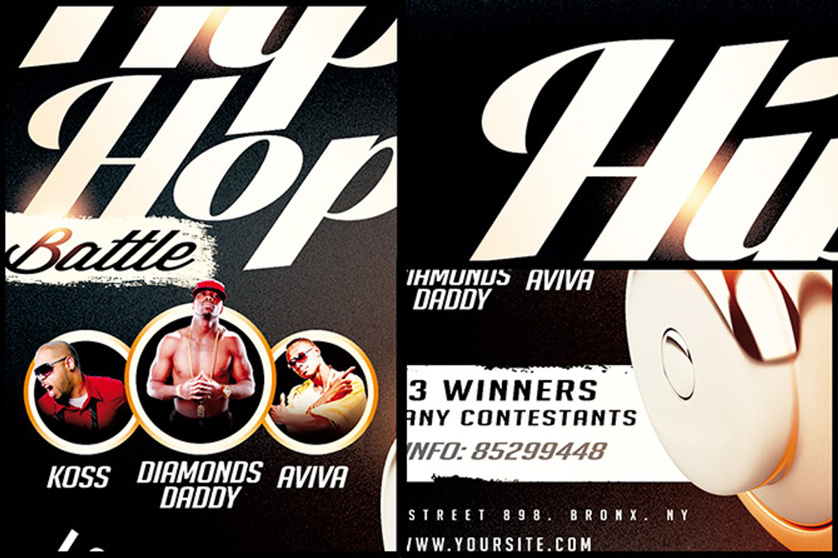 Hip Hop Battle Flyer PSD, a Flyer Template by GraphicDiamonds