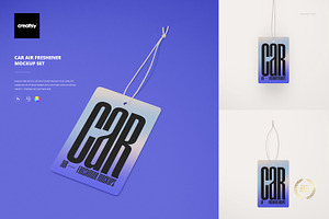 Car Air Freshener Mockup Set