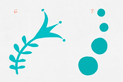 Turquoise Otomi Clipart Collection, an Animal Illustration by Minky Moo Creations (Thumbnail 5 of 10)