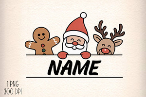 Custom Name Christmas PNG, an Illustration by Daily.Designs