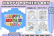 Happy Mothers Day Coloring Book, a Seasonal Illustration by Design Zone (Thumbnail 1 of 5)