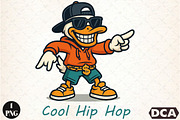 Cool Hip Hop Duck Digital PNG, an Illustration by DreamCafeArt (Thumbnail 1 of 7)