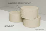 3 Round Boxes PSD Mockup, a Product Mockup by softulka (Thumbnail 7 of 7)