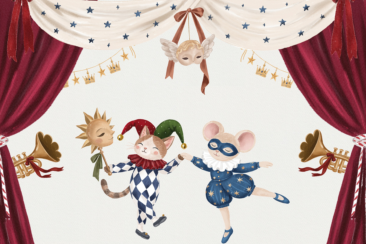 Christmas Theatre Clipart 230+, a Seasonal Illustration by Muse Artist (Photo 20 of 22)