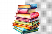 Stack of Books PNG, an Object Illustration by PaintPixelCo (Thumbnail 5 of 6)
