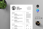 Clean and creative minimal resume, a Resume Template by Blackcloud_Creations (Thumbnail 1 of 7)