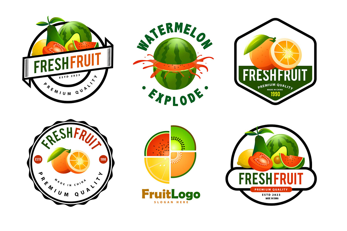 FRUIT & VEGETABLE BUNDEL LOGO BADGE, a Branding & Logo Template by grindstudio (Photo 2 of 11)