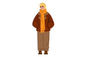 Smiling person wearing winter, an Object Illustration by pikepicture