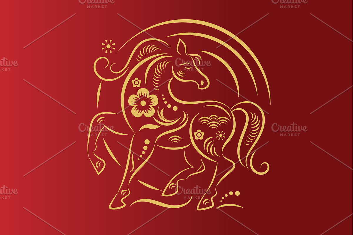Card Set Chinese New Year, an Animal Illustration by lenlis (Photo 8 of 8)