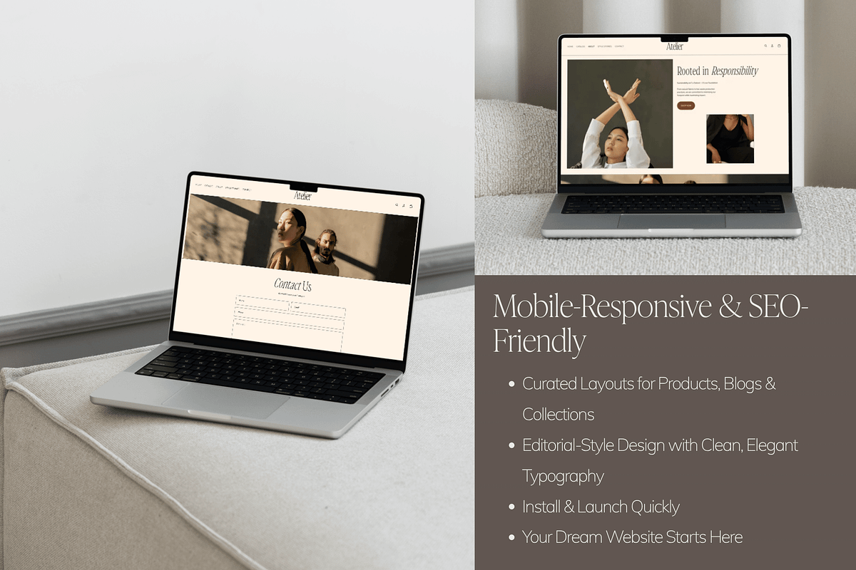 Modern Shopify Theme, a Shopify Template by Asha Glenn Design Studio (Photo 8 of 9)