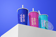 Paper Cup With Straw and Lid Mockup, a Packaging Mockup by Sheikhadesign (Thumbnail 11 of 11)