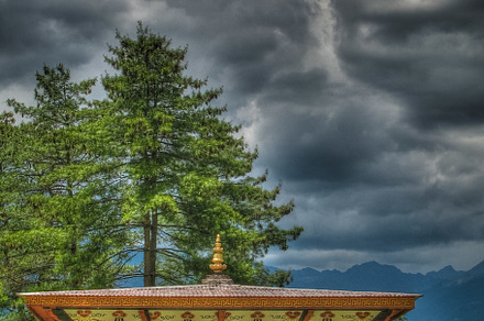 Prayer wheel in the Semtokha Dzong at Thimphu, Bhutan, an Architecture Photo by Wild, Wild World