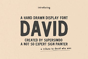 David | Hand Drawn Display Font, a Handwritten Font by Supersimbo © (Thumbnail 1 of 7)