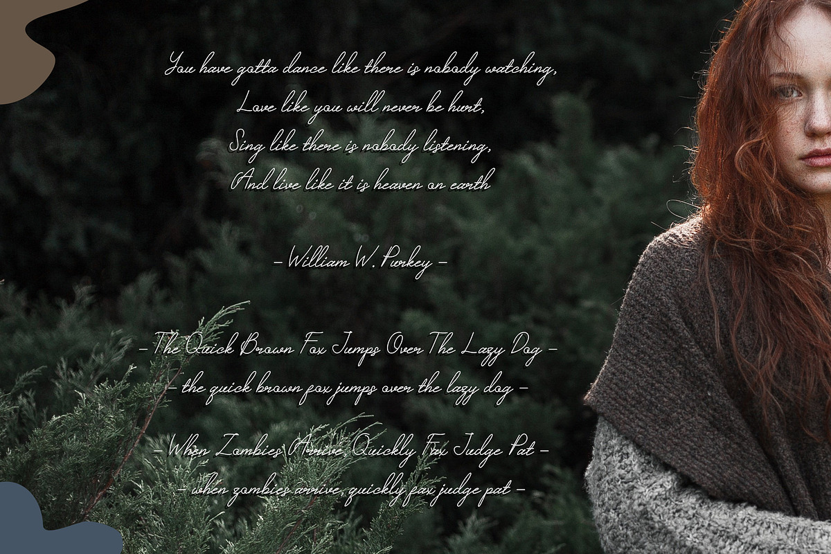 Calligraphic Script Font - Paulina B, a Script Font by sereneowl (Photo 2 of 4)