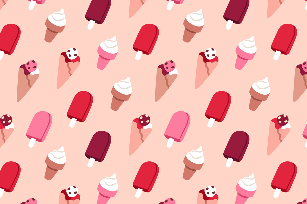 Sweets, desserts seamless patterns, a Pattern Graphic by Good Studio (Photo 4 of 11)