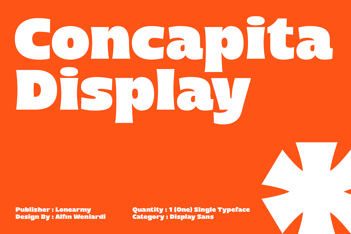 Concapita - Fat Display, a Sans Serif Font by LoneArmy (Photo 1 of 15)
