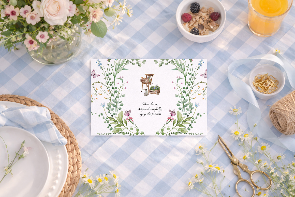 Garden Morning Cottage Core set, a Decorative Illustration by Yuliia Lashevska (Photo 13 of 17)