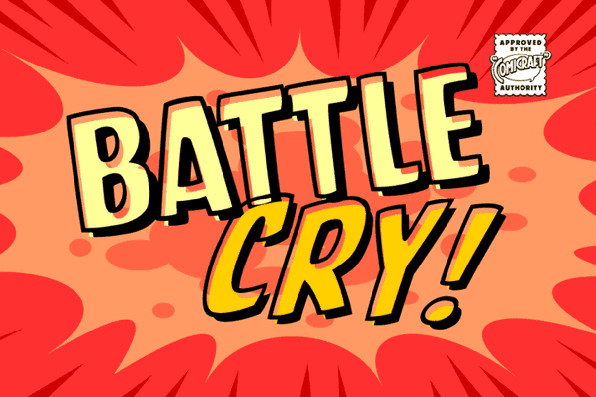 Battle Cry - lively comic book font