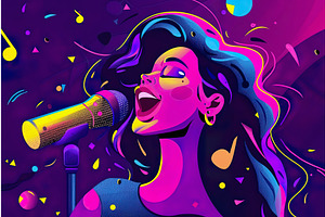Vibrant illustration of woman, an Illustration by Lermont51
