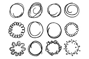 Art Hand Drawn Scribble Circle Shape