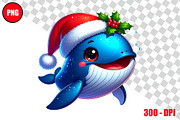 Christmas Whale Clipart Bundle Files, an Animal Illustration by taramija (Thumbnail 23 of 26)