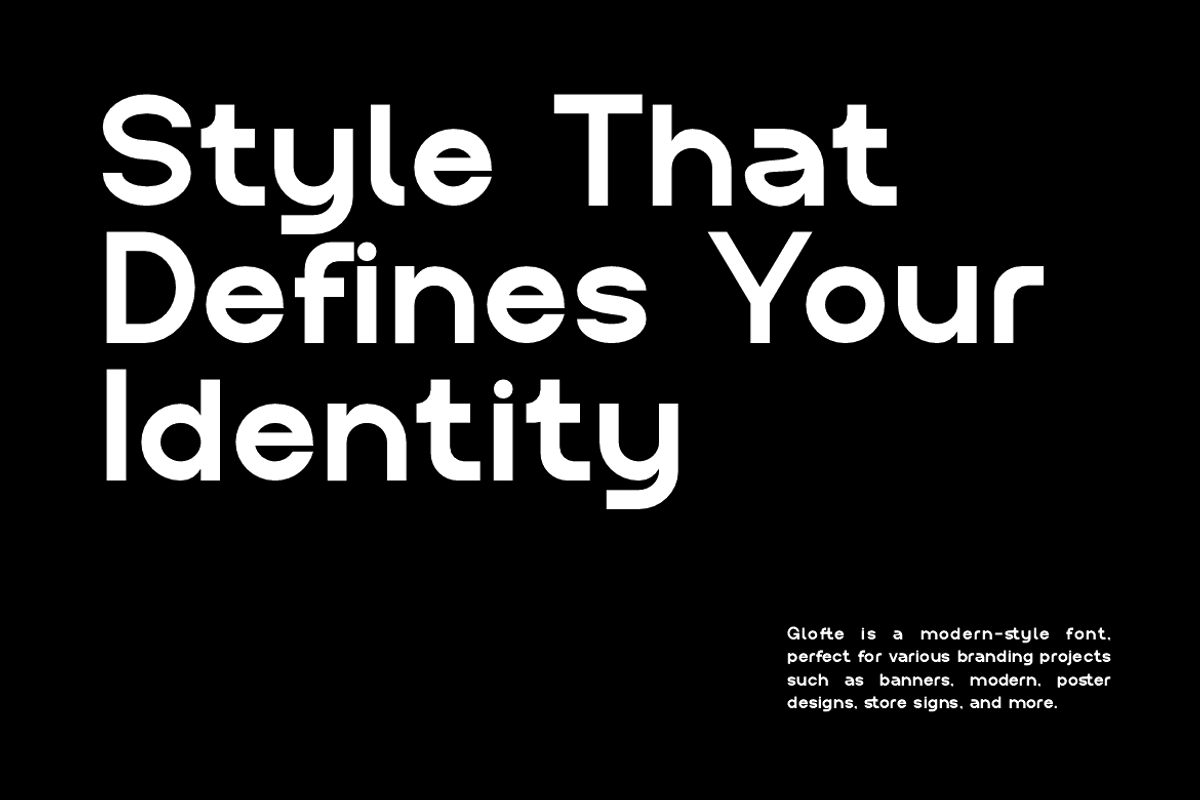 Glofte - Modern Logo Font, a Sans Serif Font by Iqsiart Studio (Photo 4 of 12)