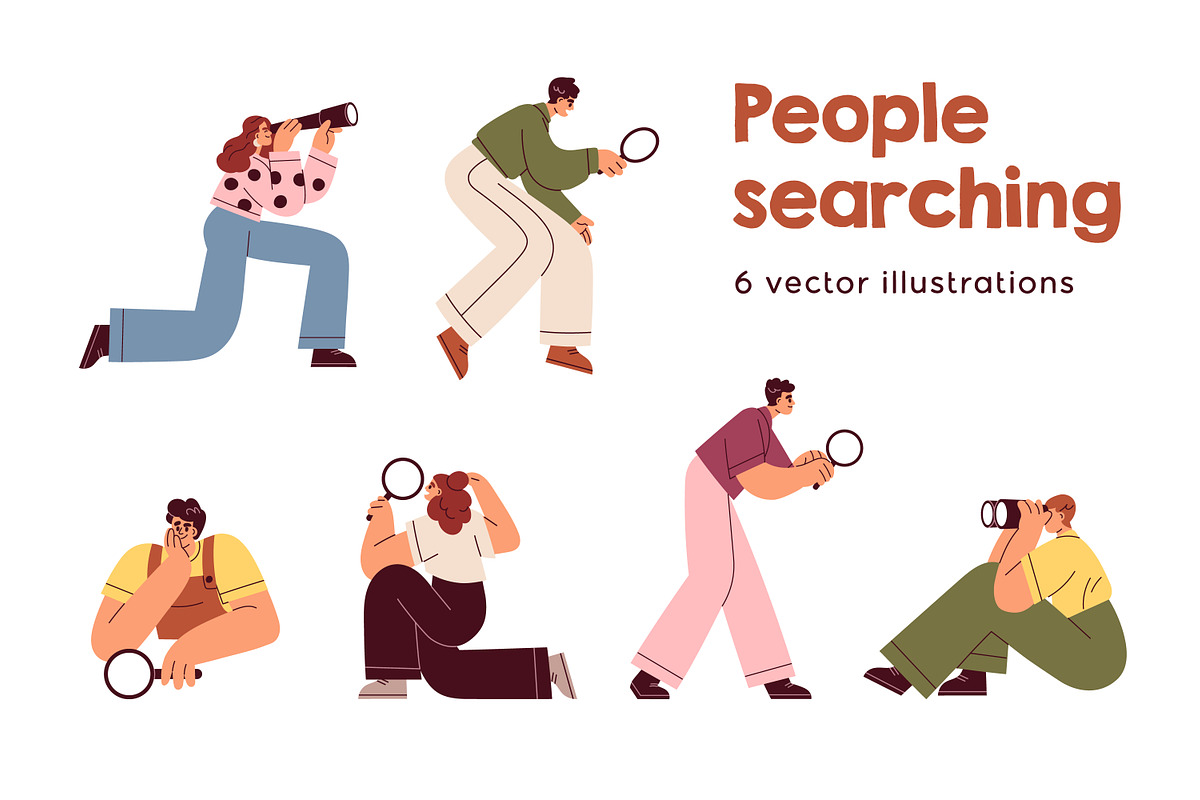 People search with magnifying glass, a Person Illustration by Good Studio (Photo 1 of 6)