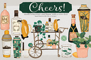 Cocktails Barware Illustrations, an Illustration by Bridgett Stahlman Design (Thumbnail 1 of 5)
