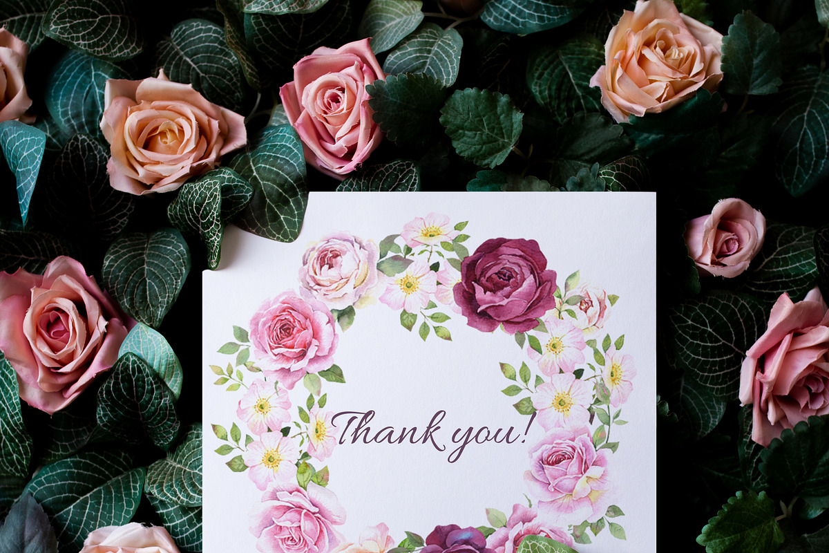 Watercolor rose and blackberry set, an Illustration by PS_patterns (Photo 6 of 6)