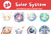 26 Solar System Clipart PNG Space an, an Education Illustration by John_Walker (Thumbnail 3 of 3)