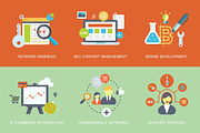 Flat SEO & Online Marketing Concepts, an Outline Icon by Flat Icons (Thumbnail 4 of 5)