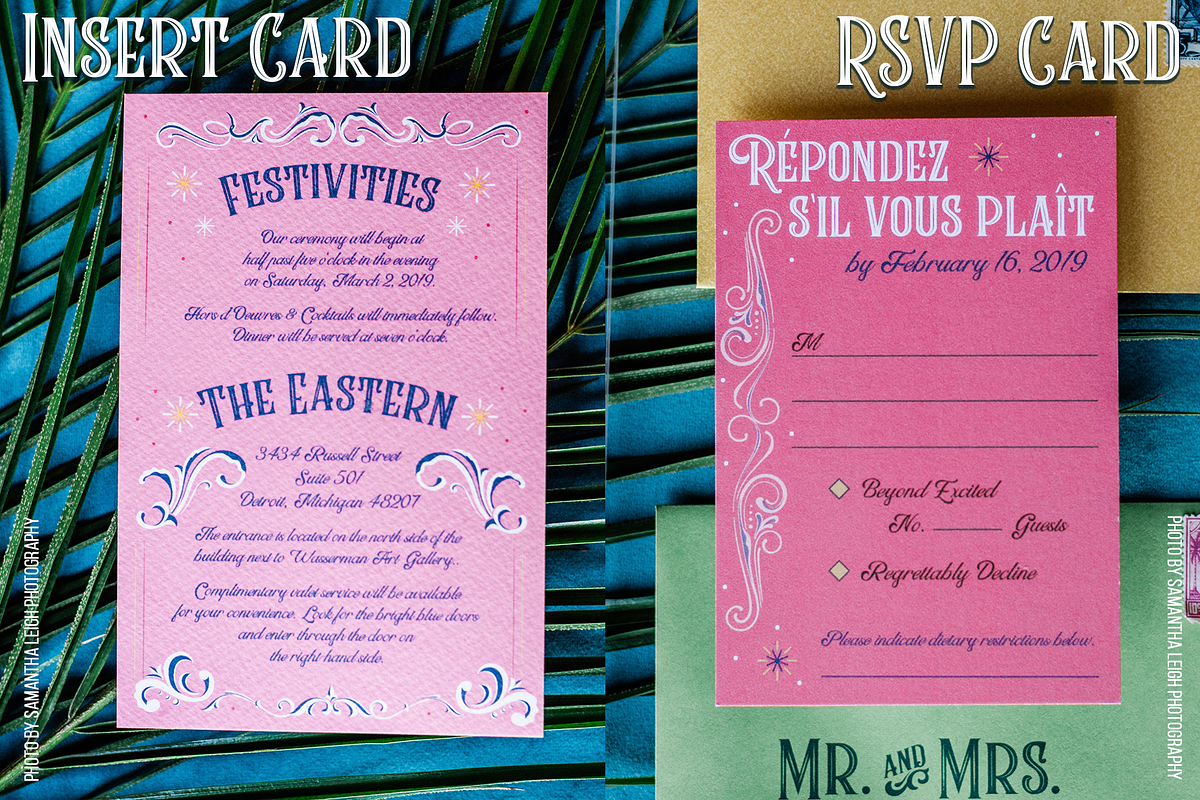 Art Deco Acrylic Wedding Invitation, an Invitation Template by Cordial Punch Press (Photo 3 of 7)