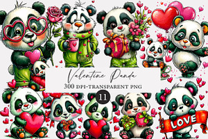 Valentine Panda clipart, an Illustration by Designworld