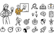 Innovative Idea Light Bulb Icons, an Illustration by designvectx (Thumbnail 2 of 3)