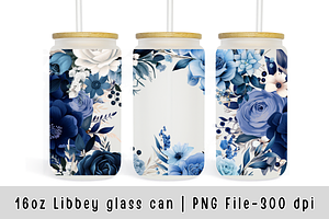 16 Oz Libbey Glass Can Flowers