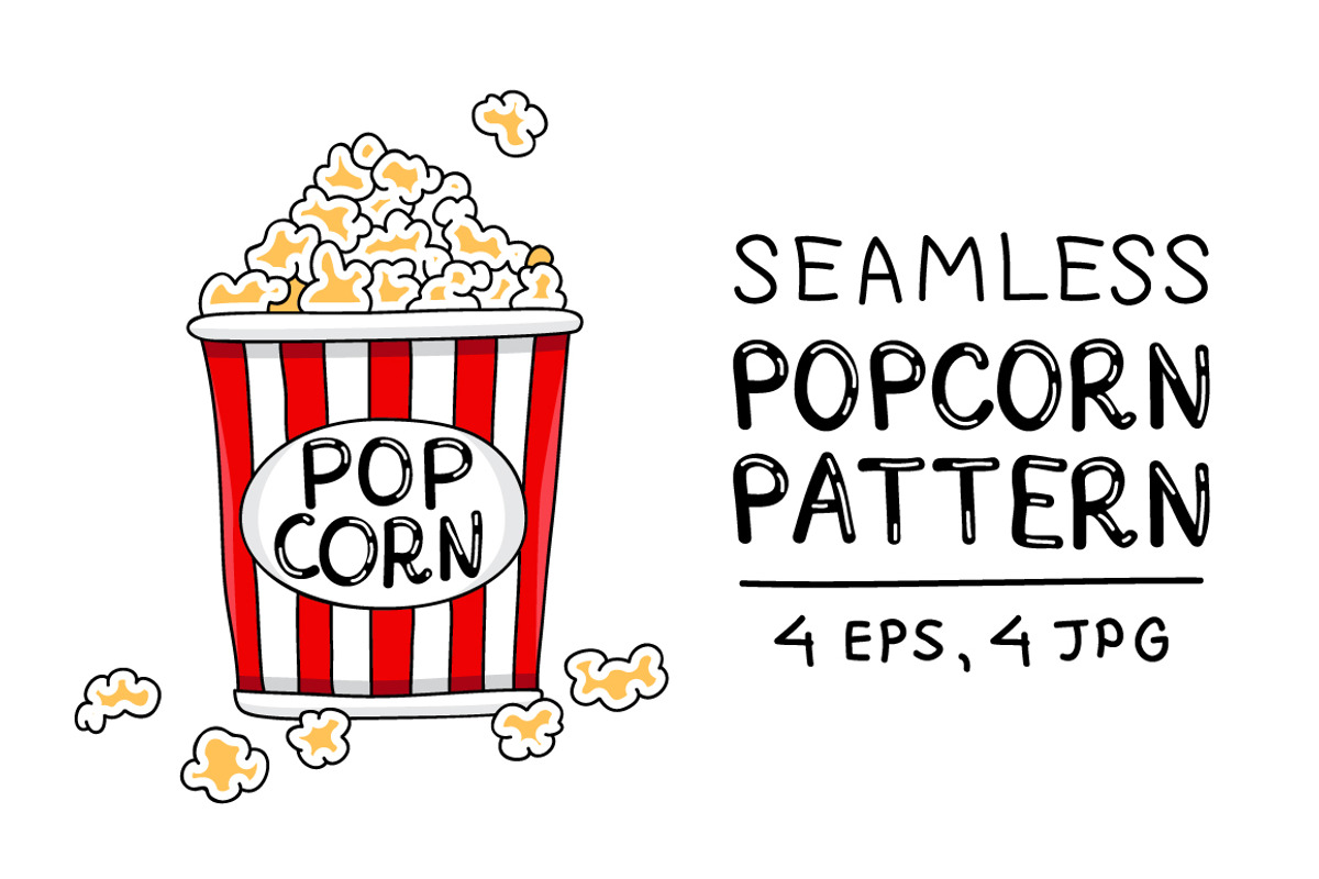 Popcorn Pattern, a Pattern Graphic by chekart